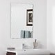 preview thumbnail 1 of 11, Angelina Modern Bathroom Mirror - Silver - 31.5Hx23.6Wx.5D