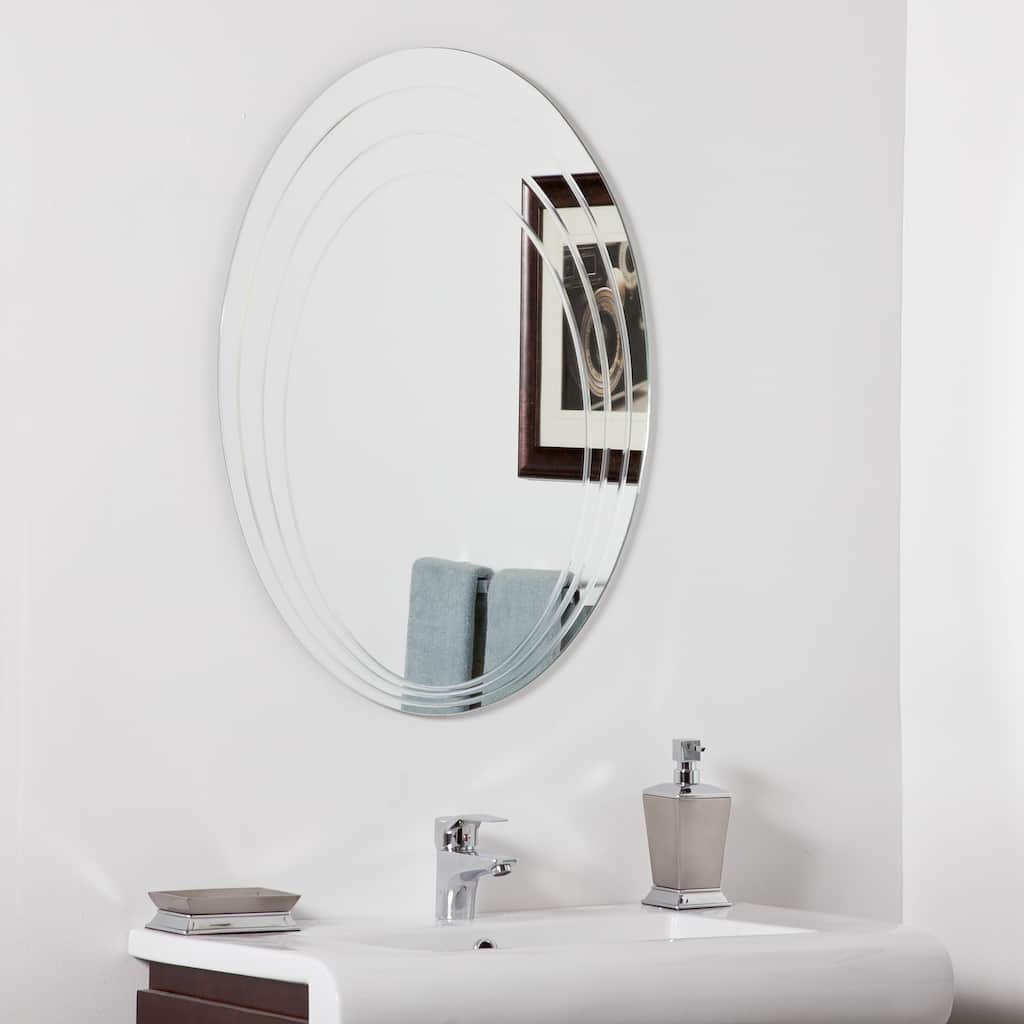 Hanna Modern Bathroom Mirror - Silver - 31.5Hx23.6Wx.5D