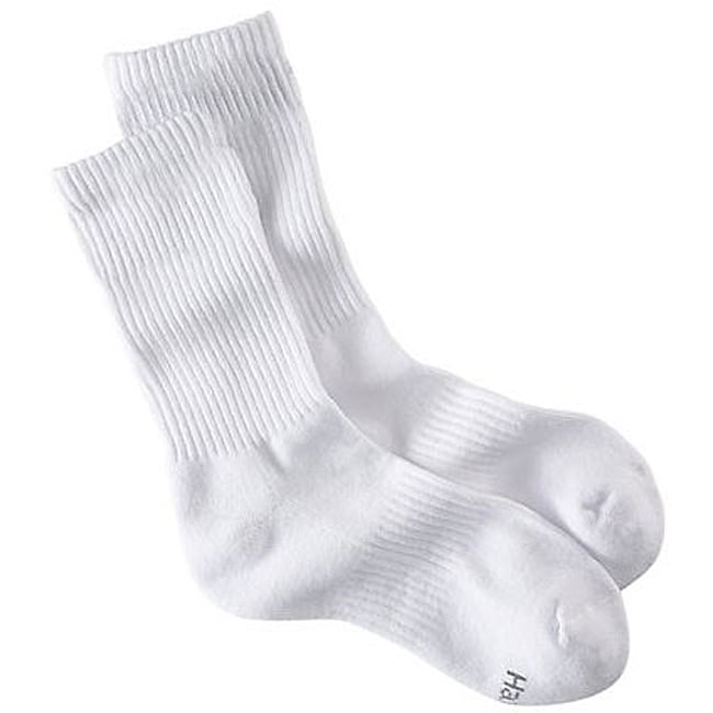 Hanes Women's White Sport Crew Socks (Pack of 6) - Free Shipping On ...