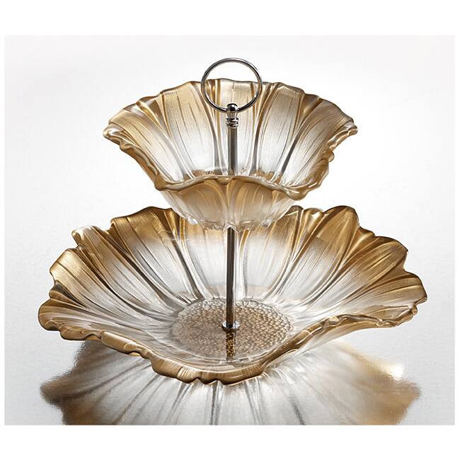 Fifth Avenue Crystal Venezia Gold 2-tier Server