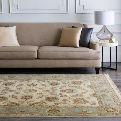 Hand-knotted Green Hobnil Wool Area Rug - 2' x 3' - 2' x 3'