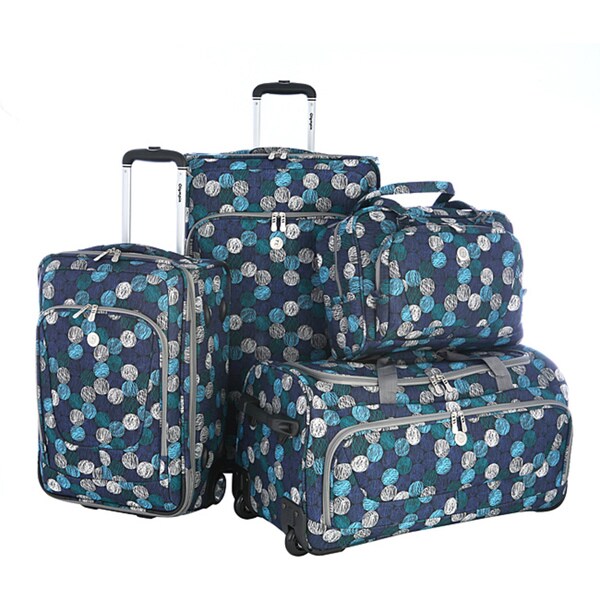 Shop Olympia 'Oslo' Four-piece Expandable Polyester Luggage Set - Free ...