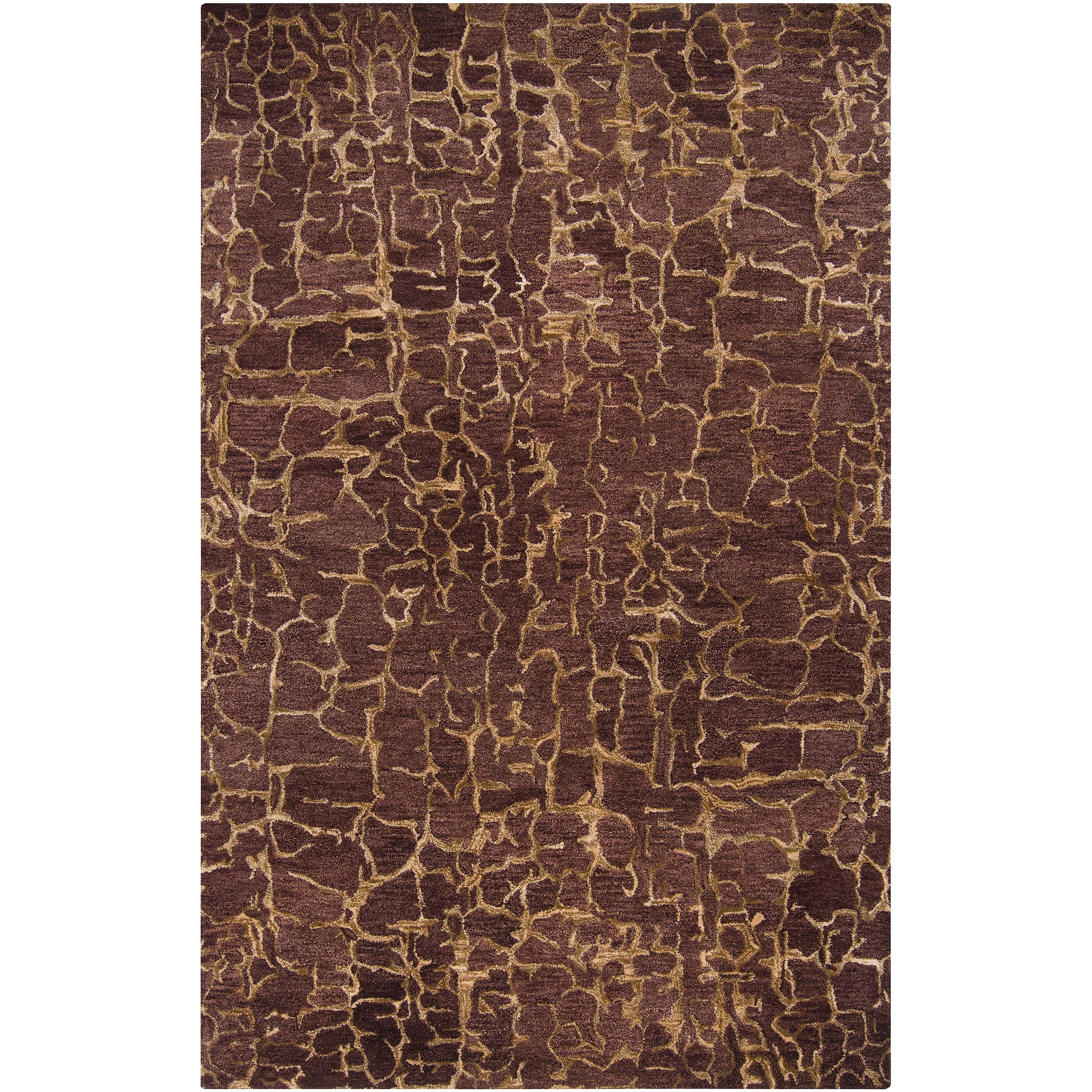 Hand tufted Contemporary Mastiff New Zealand Wool Abstract Rug (5 X 8)