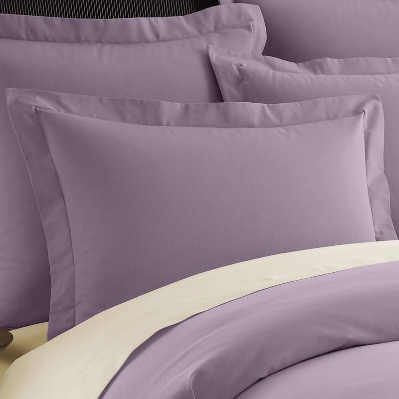 Cotton Blend Poplin Tailored Euro Sham - Lavander