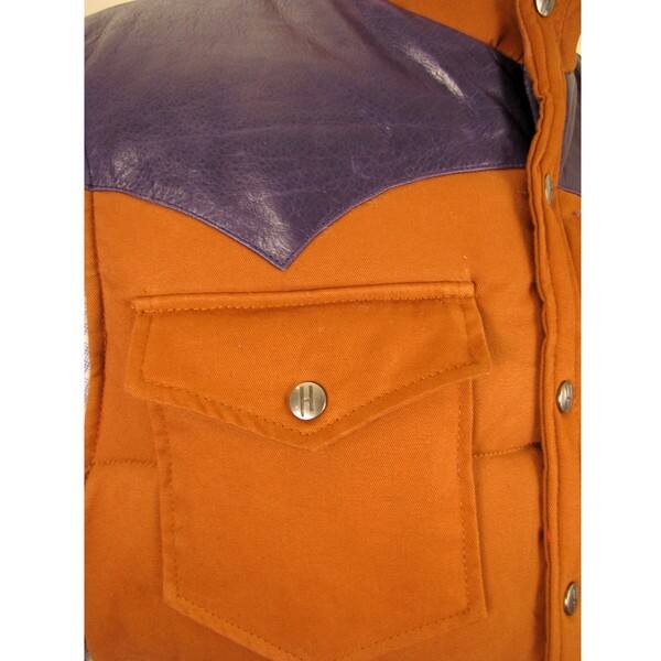 Shop Hudson Outerwear Men S Cotton Leather Yoke Quilted Vest