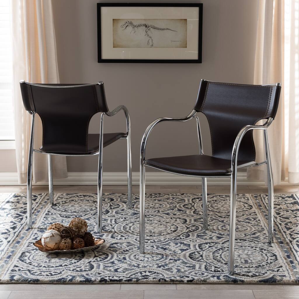 Harris 2-piece Brown Modern Dining Chair Set