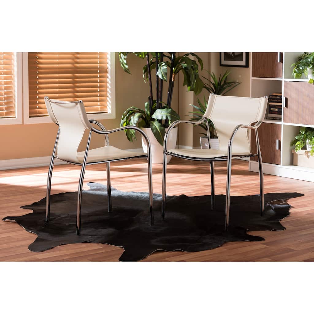 Harris 2-piece Ivory Modern Dining Chair Set