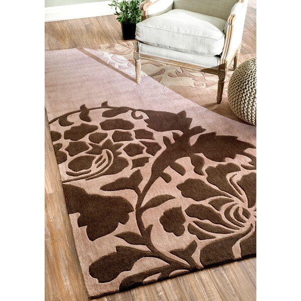 nuLOOM Handmade Pino Brown Rose Fantasy Rug (8'3 x 11')