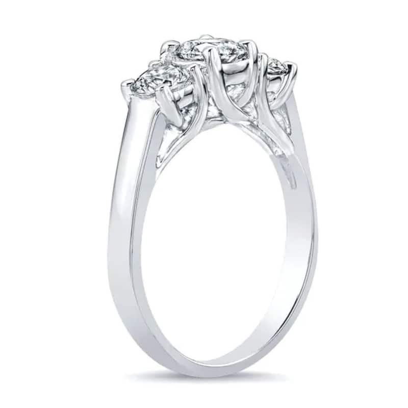Auriya 14k Gold 2ctw 3-Stone Diamond Engagement Ring (I-J, I1-I2)
