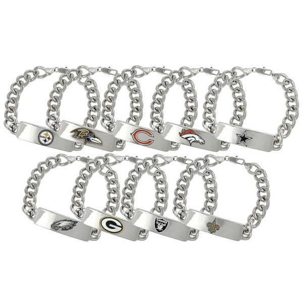 Silvertone National Football League Team ID Bracelet