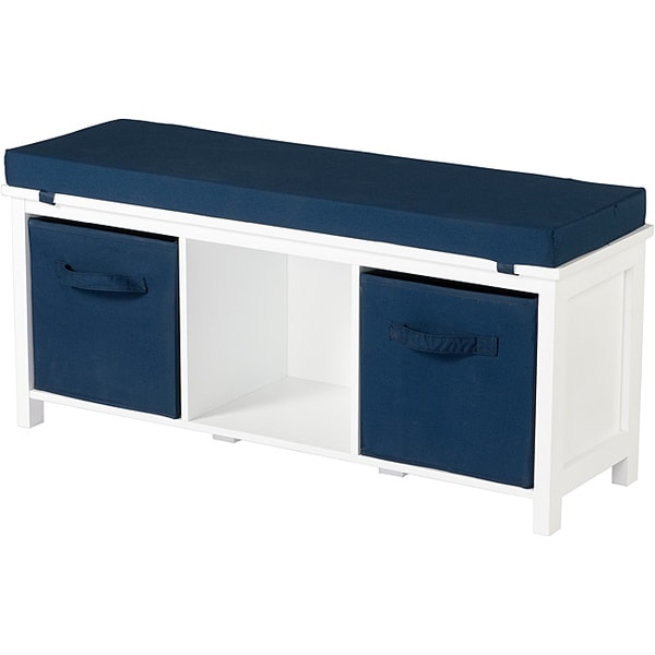 Shop Storage Bench with Cushions and Storage Bins Free Shipping Today