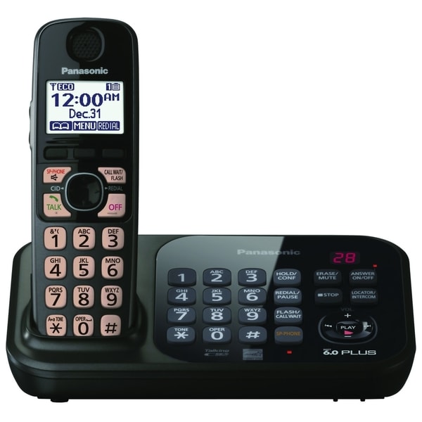 Panasonic KX-TG4741B DECT 6.0 1.90 GHz Cordless Phone - Black