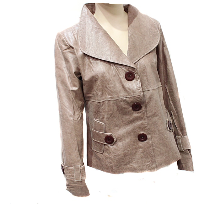 Women's Distressed Leather Designer Jacket (Ecuador) - 14117731 ...