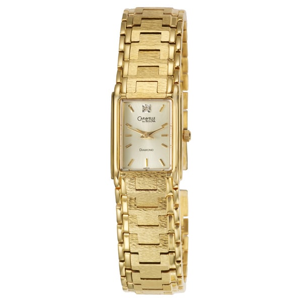 Shop Bulova Women's 'Caravelle' Diamond Accented Watch - Free Shipping ...