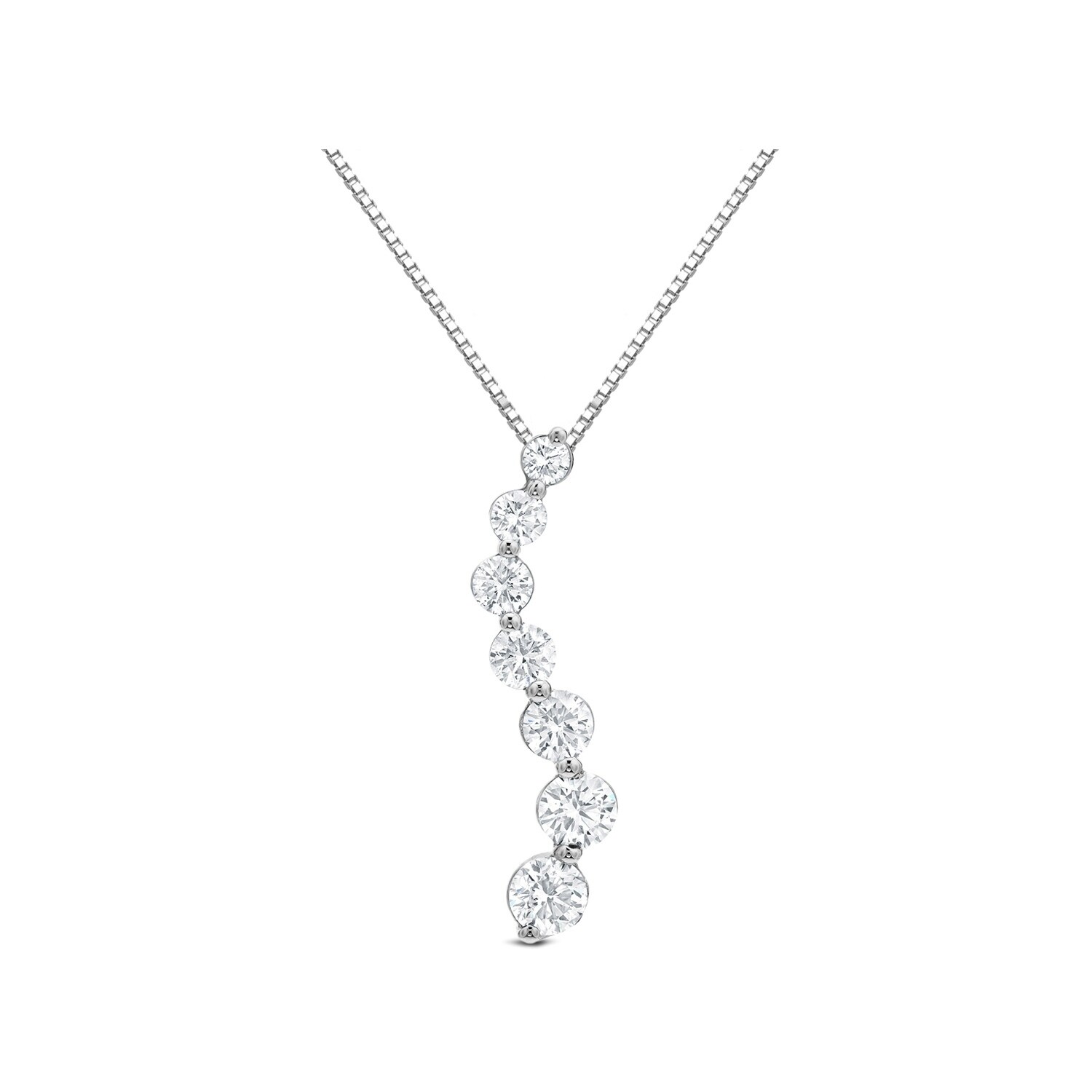 Shop Auriya 14k Gold 3/4ct TDW Diamond Journey Necklace On Sale