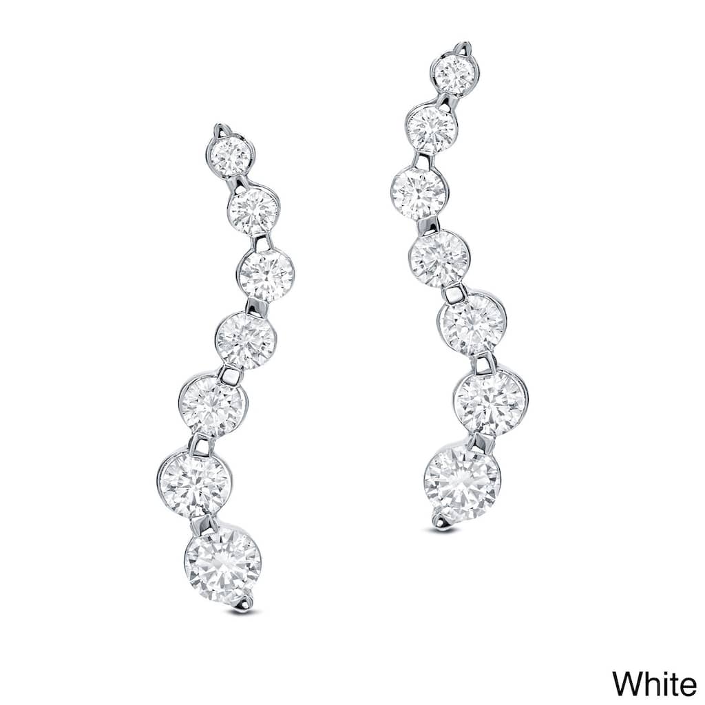 Auriya 14k Gold 1/2ct TDW Round Diamond Journey Earrings (G-H, I1)