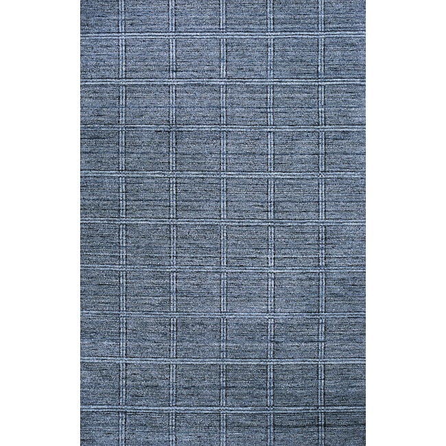 Hand loomed Loft Denim Wool Rug (5 X 8)