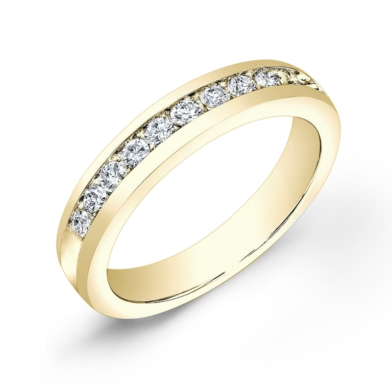 Auriya 10k Gold 1/2ctw Channel Diamond Wedding Band (I-J, I2-I3)