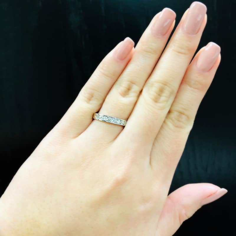 Auriya 10k Gold 1/2ctw Channel Diamond Wedding Band (I-J, I2-I3)