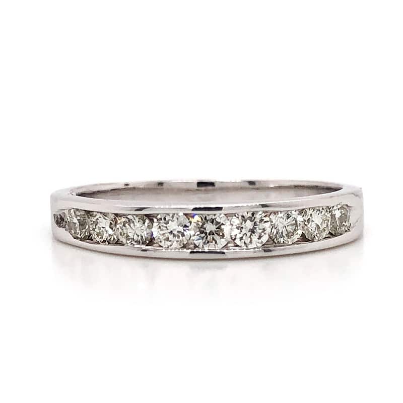 Auriya 10k Gold 1/2ctw Channel Diamond Wedding Band (I-J, I2-I3)