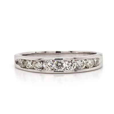 Auriya 10k Gold 1/2ctw Channel Diamond Wedding Band (I-J, I2-I3)