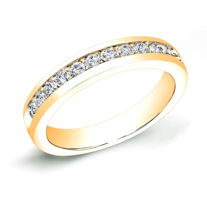 Auriya 10k Gold 1/2ctw Channel Diamond Wedding Band (I-J, I2-I3) - Yellow - 4