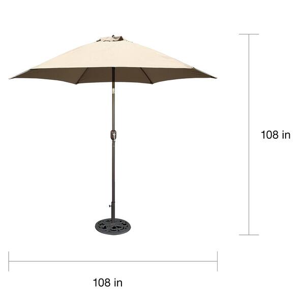 Shop Black Friday Deals On Tropishade 9 Ft Aluminum Bronze Patio Umbrella With Beige Cover Overstock 6534769