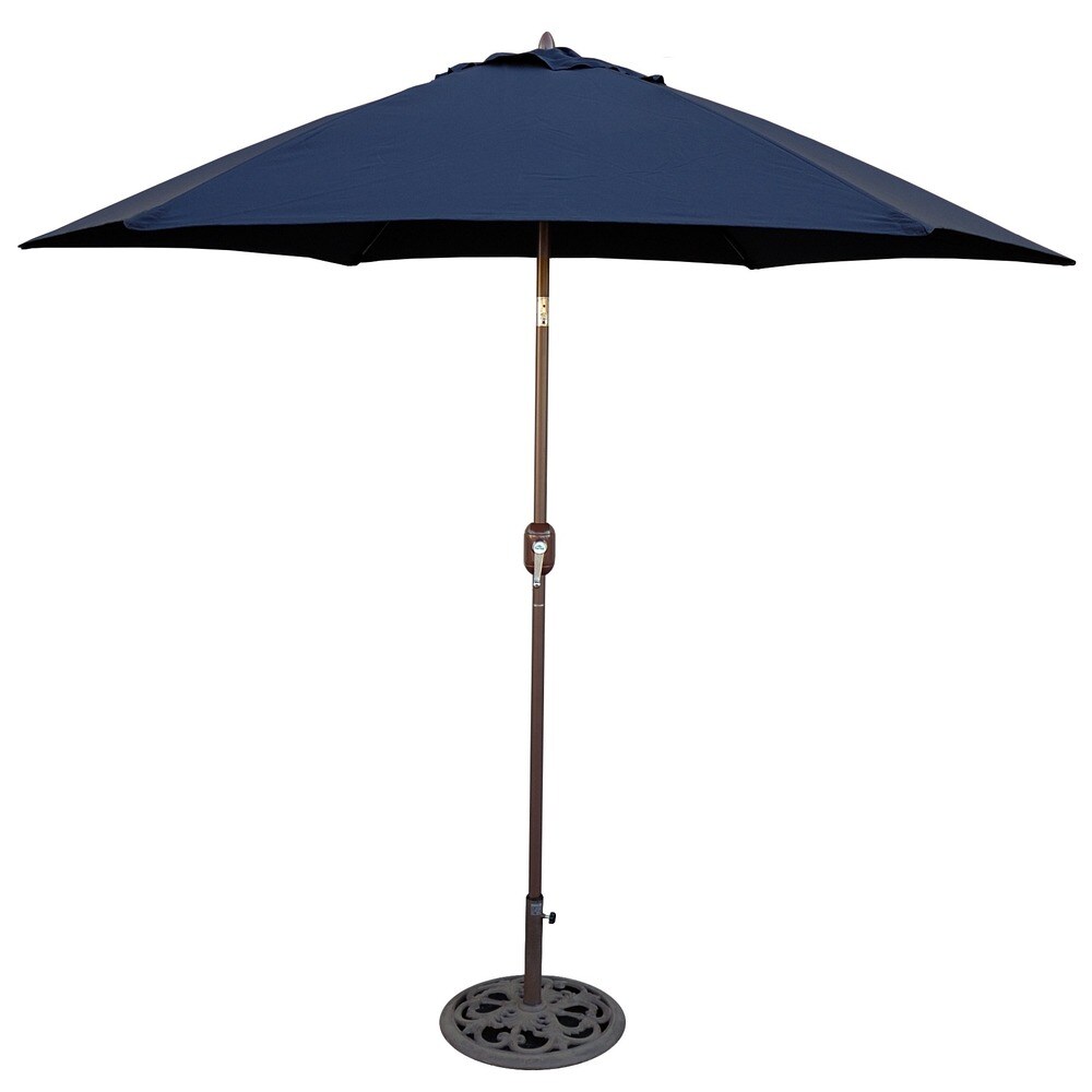 Shop Black Friday Deals On Tropishade 9 Ft Aluminum Bronze Patio Umbrella With Navy Cover Overstock 6534770