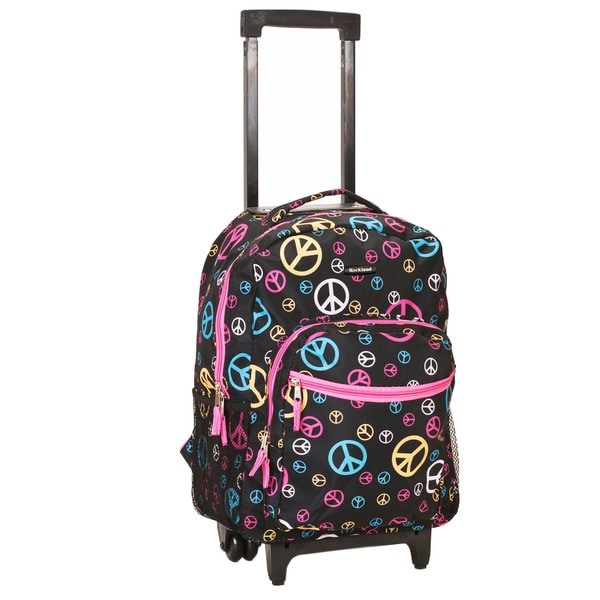 Rockland Deluxe Peace 17-inch Rolling Carry-On Backpack - Overstock ...