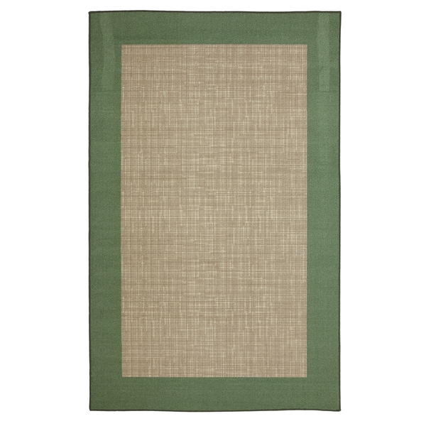 Indoor/ Outdoor Crosshatch Lime Green Rug (5' x 8') Free Shipping
