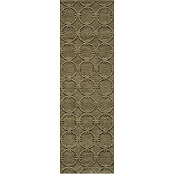 Hand loomed Loft Links Sage Wool Rug (2'6 x 8'0) Runner Rugs