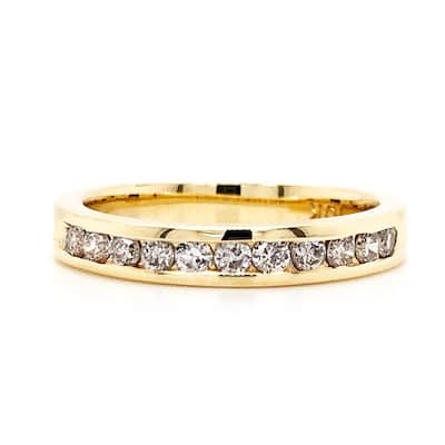 Auriya 10k Gold 1/4ctw Channel Diamond Wedding Band (J-K, I2-I3)