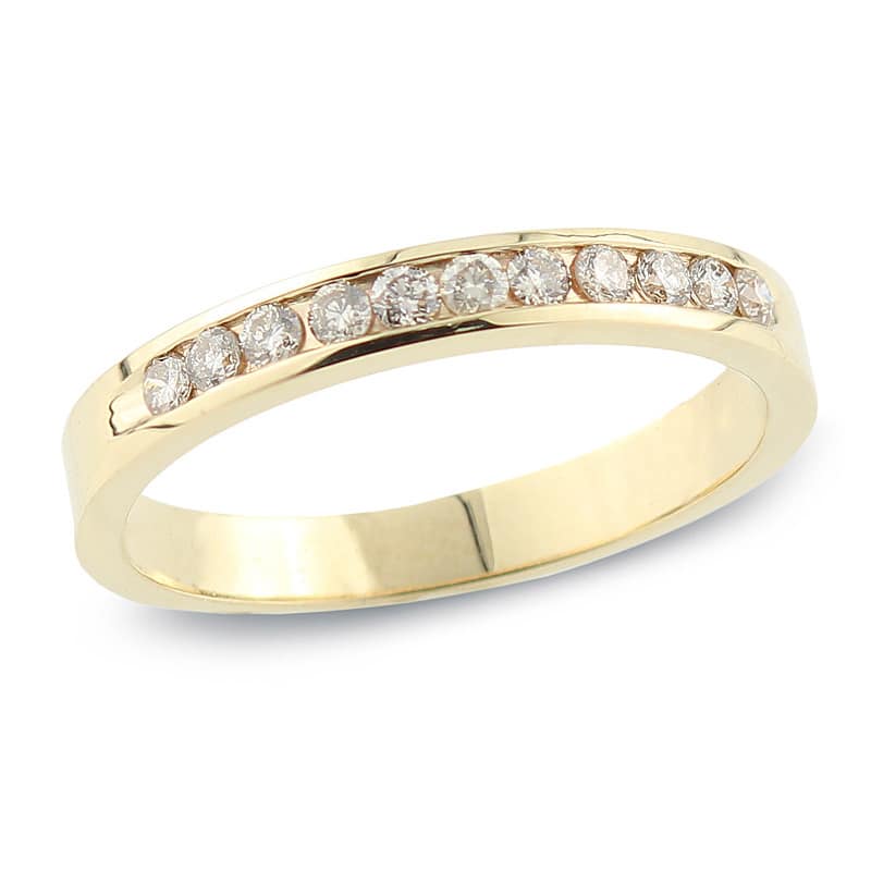Auriya 10k Gold 1/4ctw Channel Diamond Wedding Band (J-K, I2-I3)