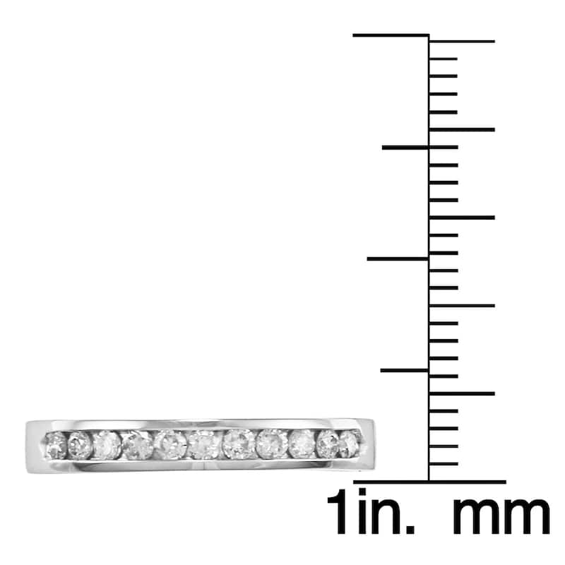 Auriya 10k Gold 1/4ctw Channel Diamond Wedding Band (J-K, I2-I3)
