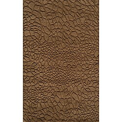 Hand loomed Loft Stones Brown Wool Rug (7'6 x 9'6) 7x9   10x14 Rugs