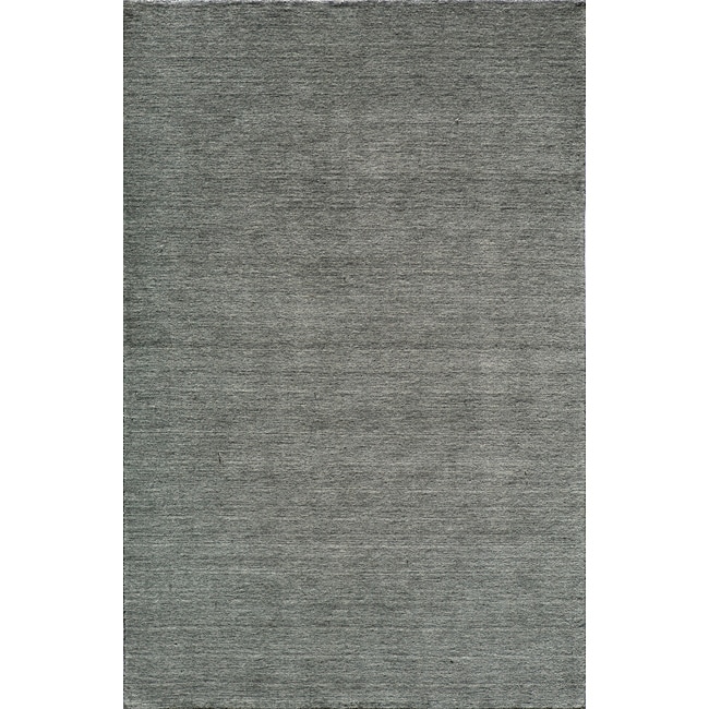 Hand loomed Loft Gabbeh Solid Grey Wool Rug (96 X 136)