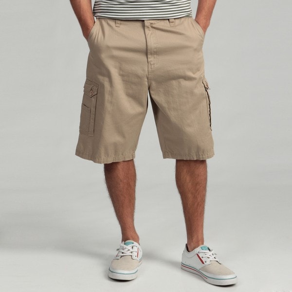 Burnside Men's Light Khaki Cargo Shorts - 14118198 - Overstock.com ...