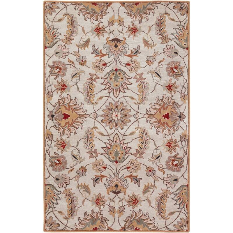 Handmade Trajan Persian Traditional Wool Area Rug - 4' x 6' - Camel - Runner/Rectangle