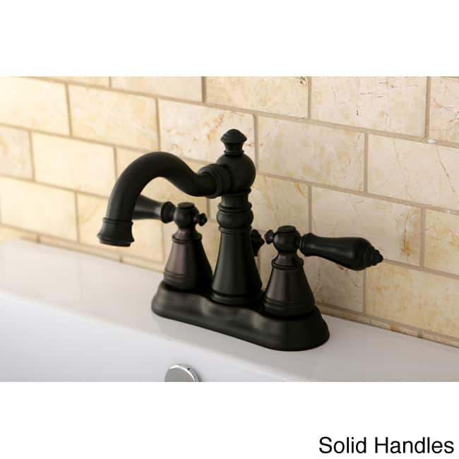 Transitional Double-handle Oil Rubbed Bronze Bathroom Faucet