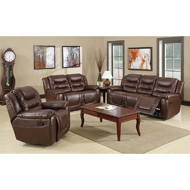 Samson Brown Reclining Sofa Set