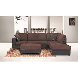 Shop Jameson Microfiber Left Arm Facing Sectional Sofa Overstock 6535476