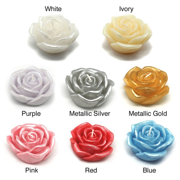 ROSE FLOWERS TEALIGHT FLOATING CANDLES 10 PCS VALENTINE'S DAY DECOR 