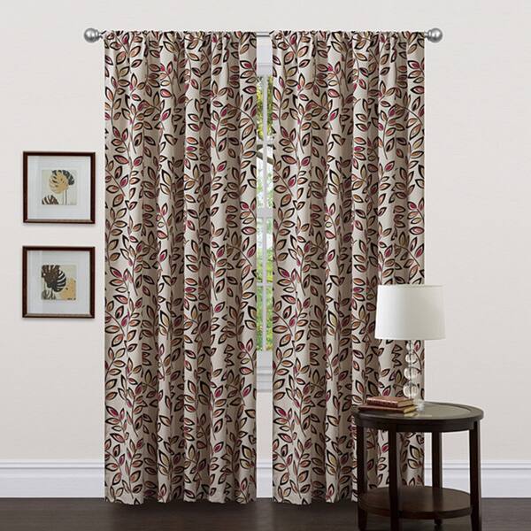 Lush Decor Red 84 Inch Ventura Curtain Panel 40 W X 84 L Overstock