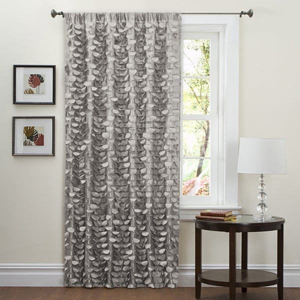 Lush Decor Grey 84 inch Lilian Curtain Panel   14120137  