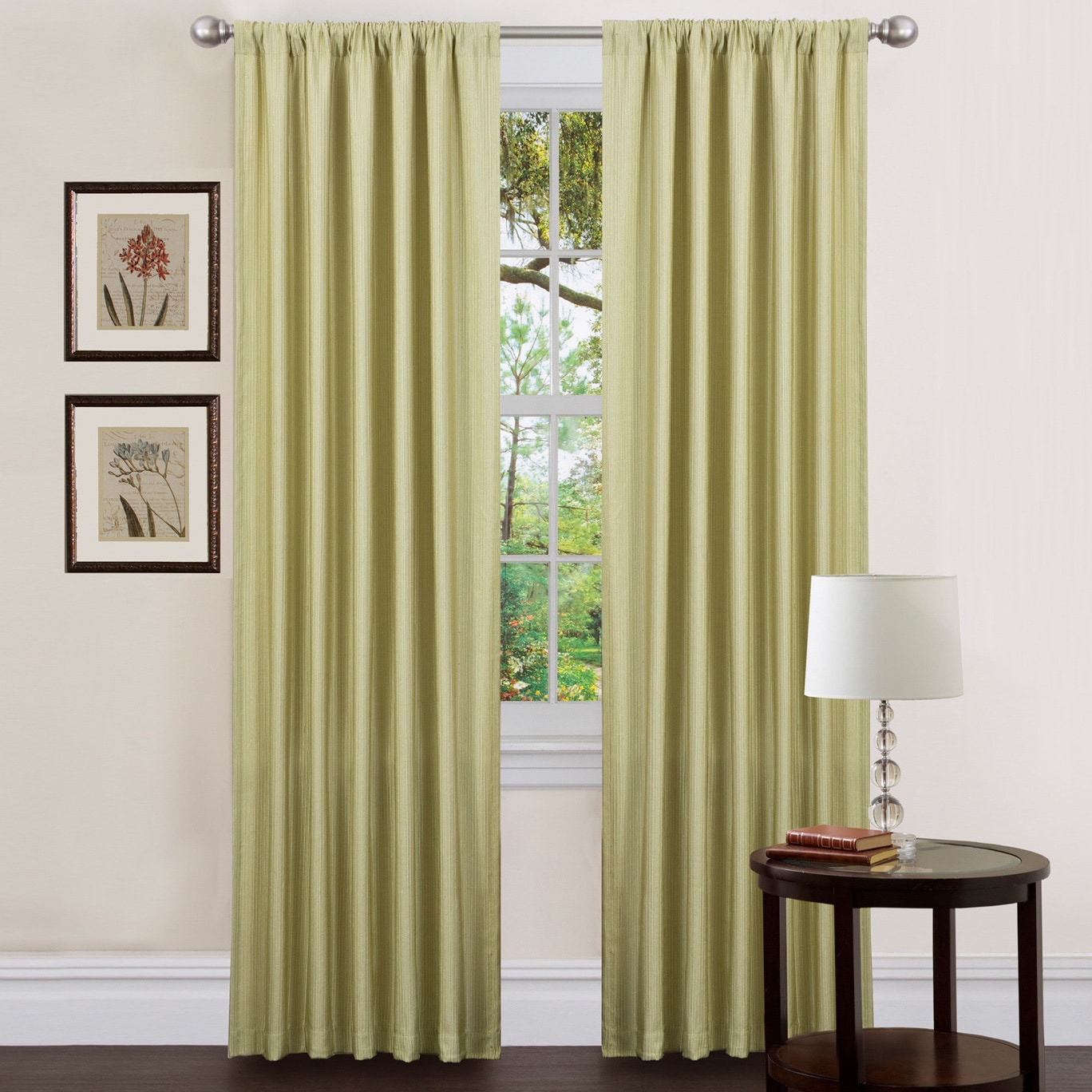 Lush Decor Celery 84 inch Luis Curtain Panels (set Of 2)