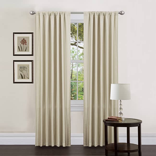 Lush Decor Ivory 84-inch Luis Curtain Panels (Set of 2) - 40"w x 84"l