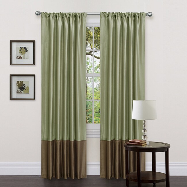 Shop Lush Decor Green Brown 84 Inch Dawn Curtain Panels Set Of 2