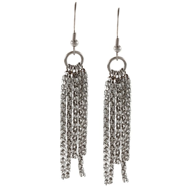 Inox Stainless Steel Popcorn Chain Earrings Inox Stainless Steel Earrings