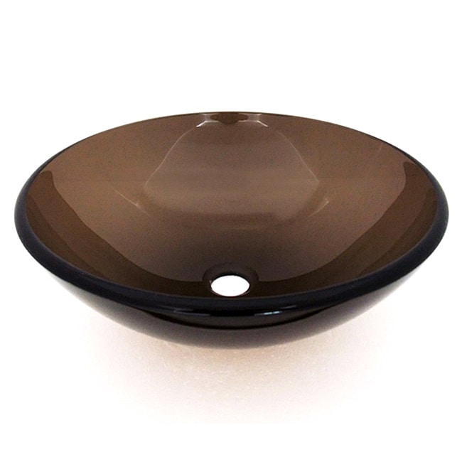 Sepia Tempered Glass Sink Bowl