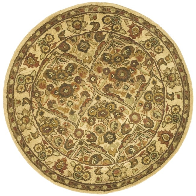 Handmade Treasured Gold Wool Rug (36 Round)